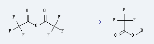 Acetic acid-d,2,2,2-trifluoro- is prepared by reaction of trifluoroacetic acid anhydride.